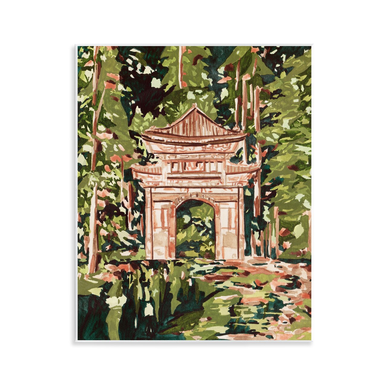 Stupell Industries Botanical Veiled Gate Wall Plaque By Melissa Wang
